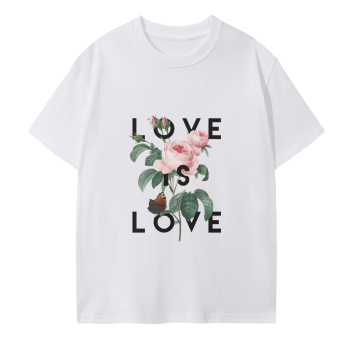 Love is Love Regular Fit Seamless T-Shirt - 200 GSM